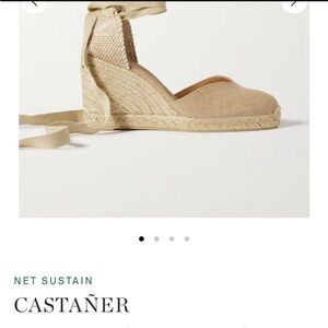 CASTANER Chiara 80 mm Wedge Espadrille - Sand. Excellent condition!